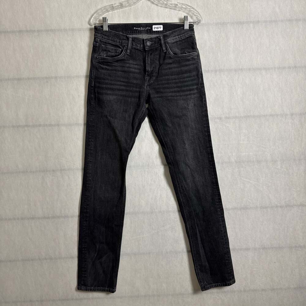 Rising Sun & Co Men's Size 30/34 Black Stretch Denim The Slim Fit Jeans